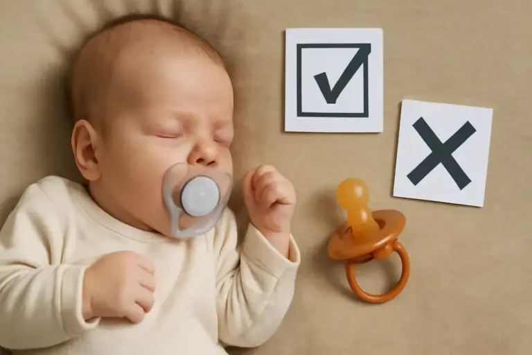 Ciuccio al neonato: pro e contro poco noti che aiutano a scegliere senza sensi di colpa